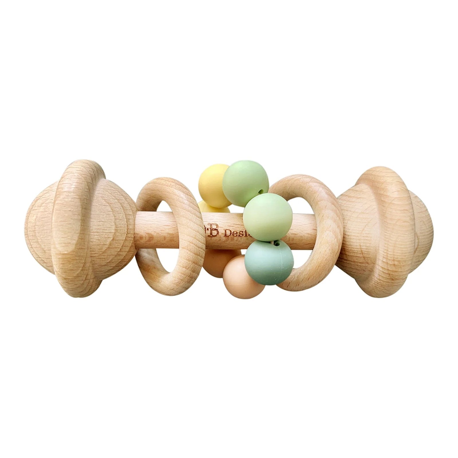 Pastel Multi Colour Wooden Rattle