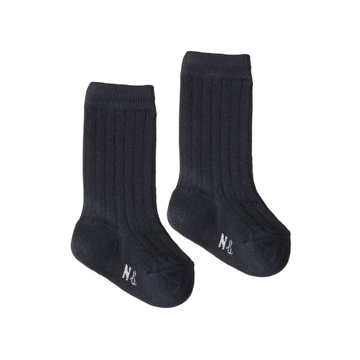 Organic Cotton Rib Socks - Navy