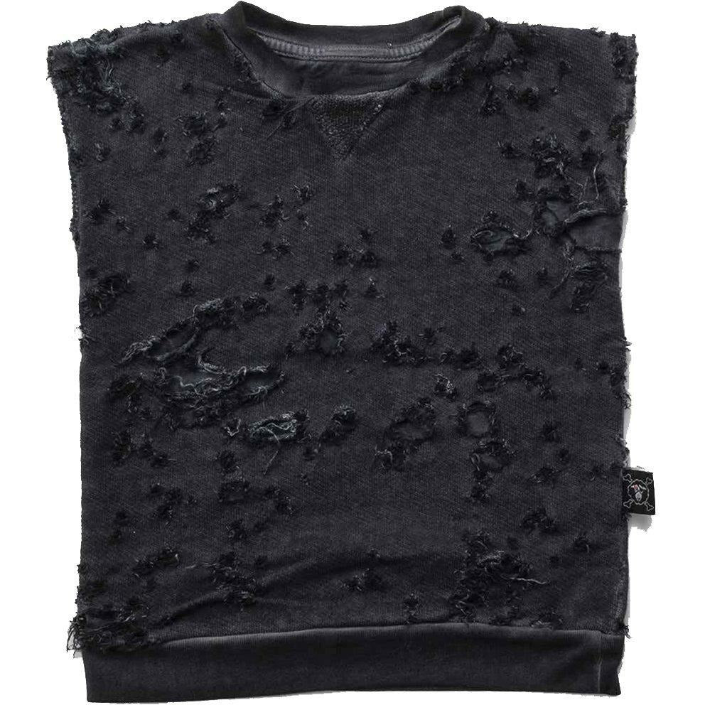 Torn Sleeveless Shirt - Dyed Graphite