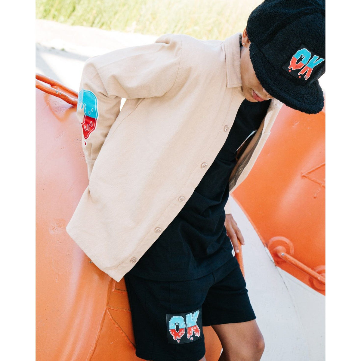 OK Gradient Fluffy Hip Hop Cap