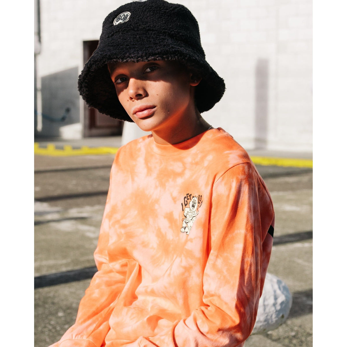 Orange Tie-Dye I Get Loud Longsleeve Tee