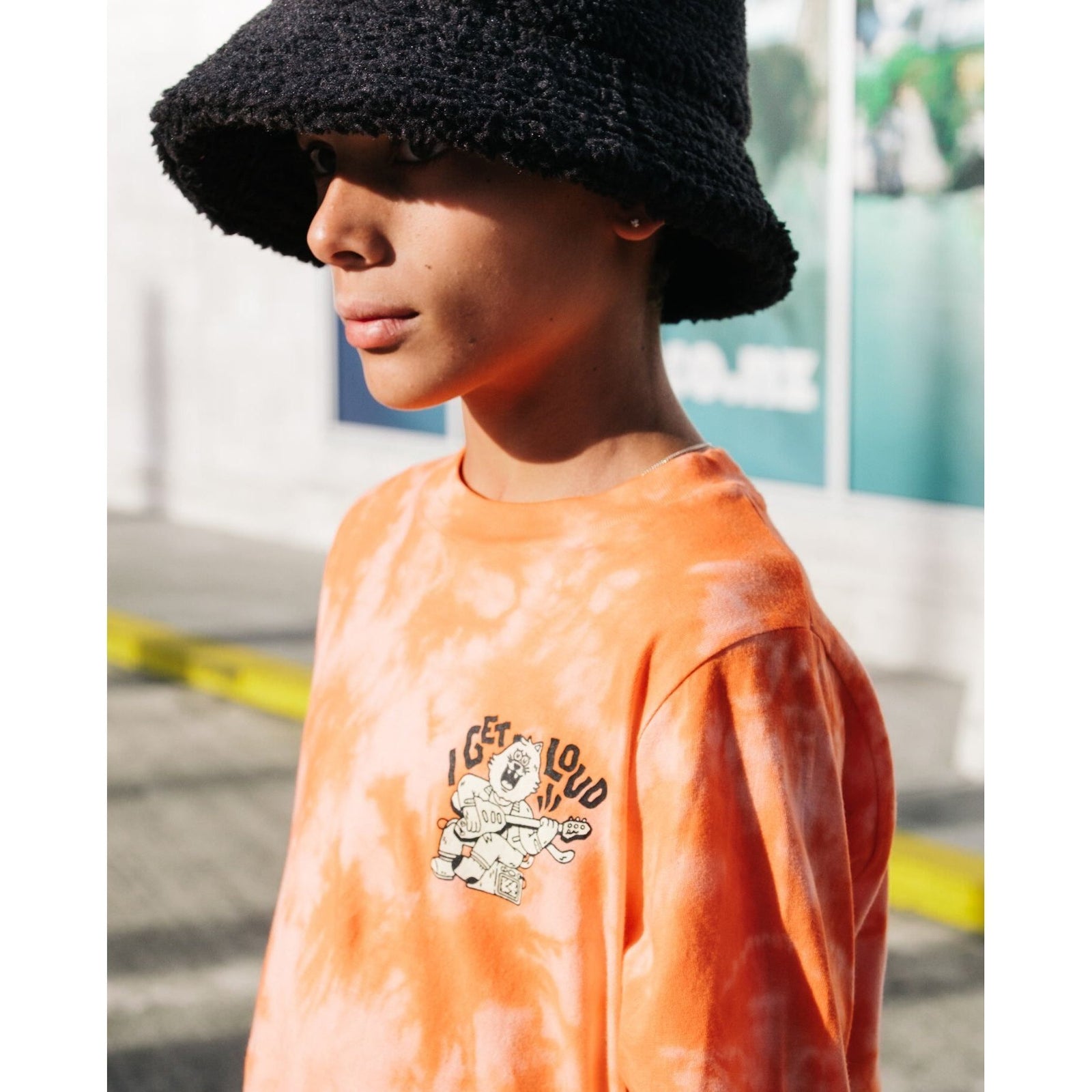 Orange Tie-Dye I Get Loud Longsleeve Tee