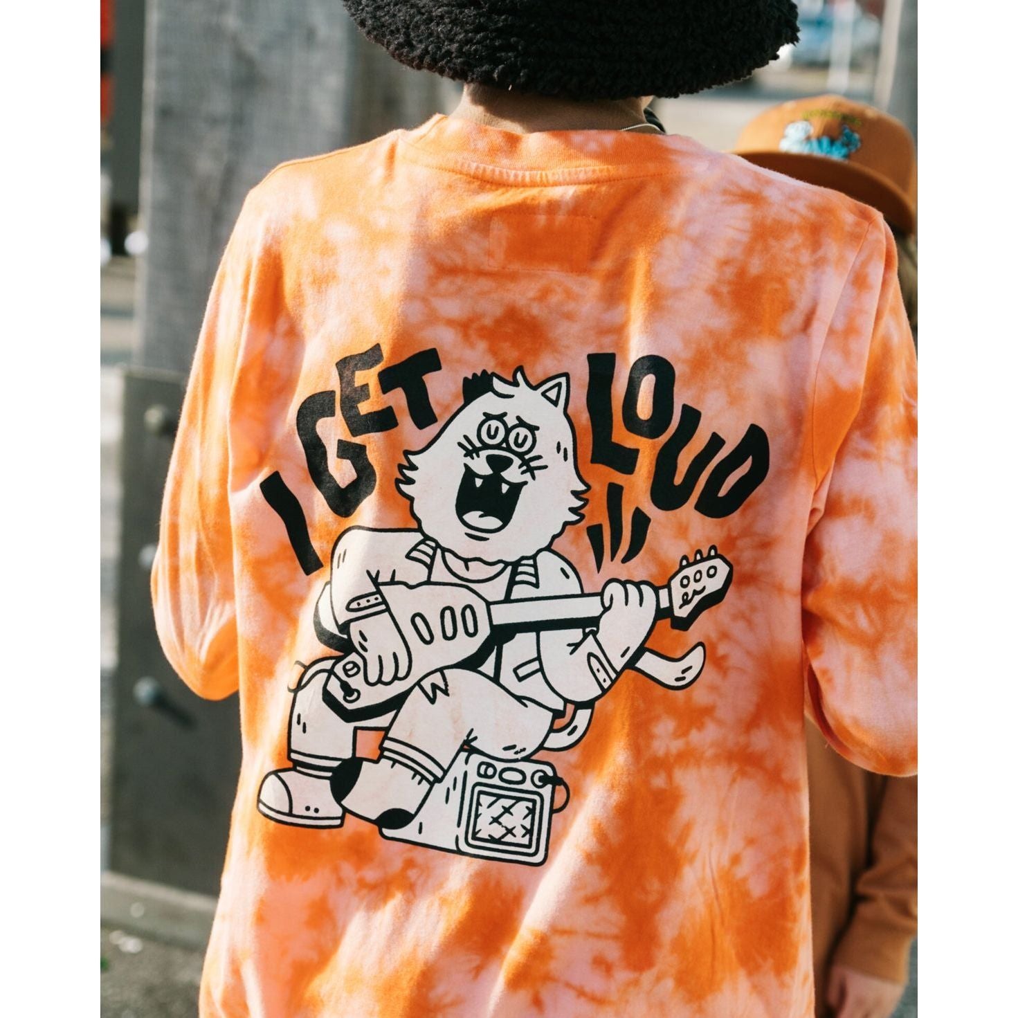 Orange Tie-Dye I Get Loud Longsleeve Tee