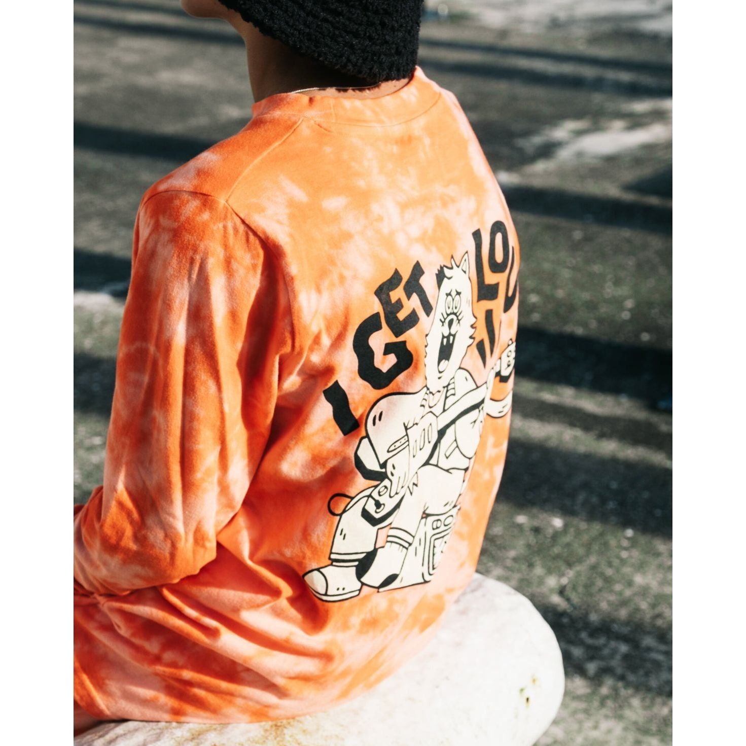 Orange Tie-Dye I Get Loud Longsleeve Tee