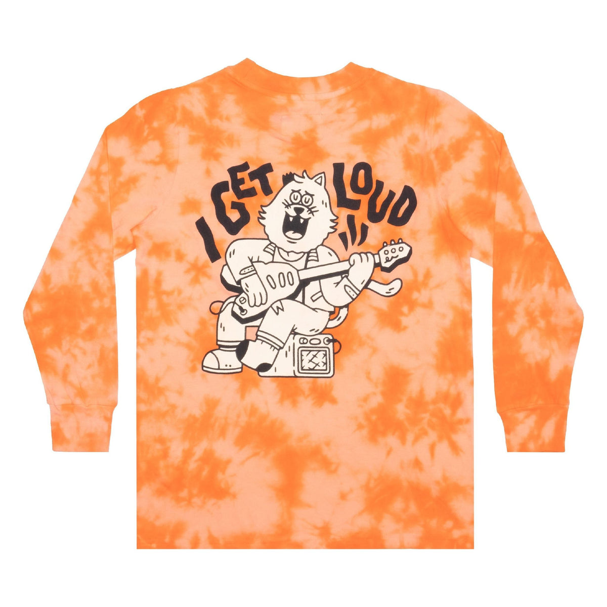 Orange Tie-Dye I Get Loud Longsleeve Tee