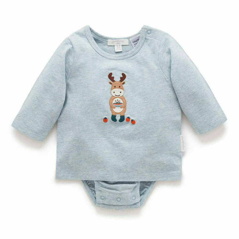 Tee Shirt Bodysuit - Fennel Melange
