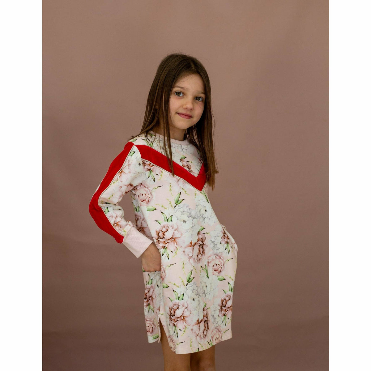 Peppa Dress-Pink Rose Bloom