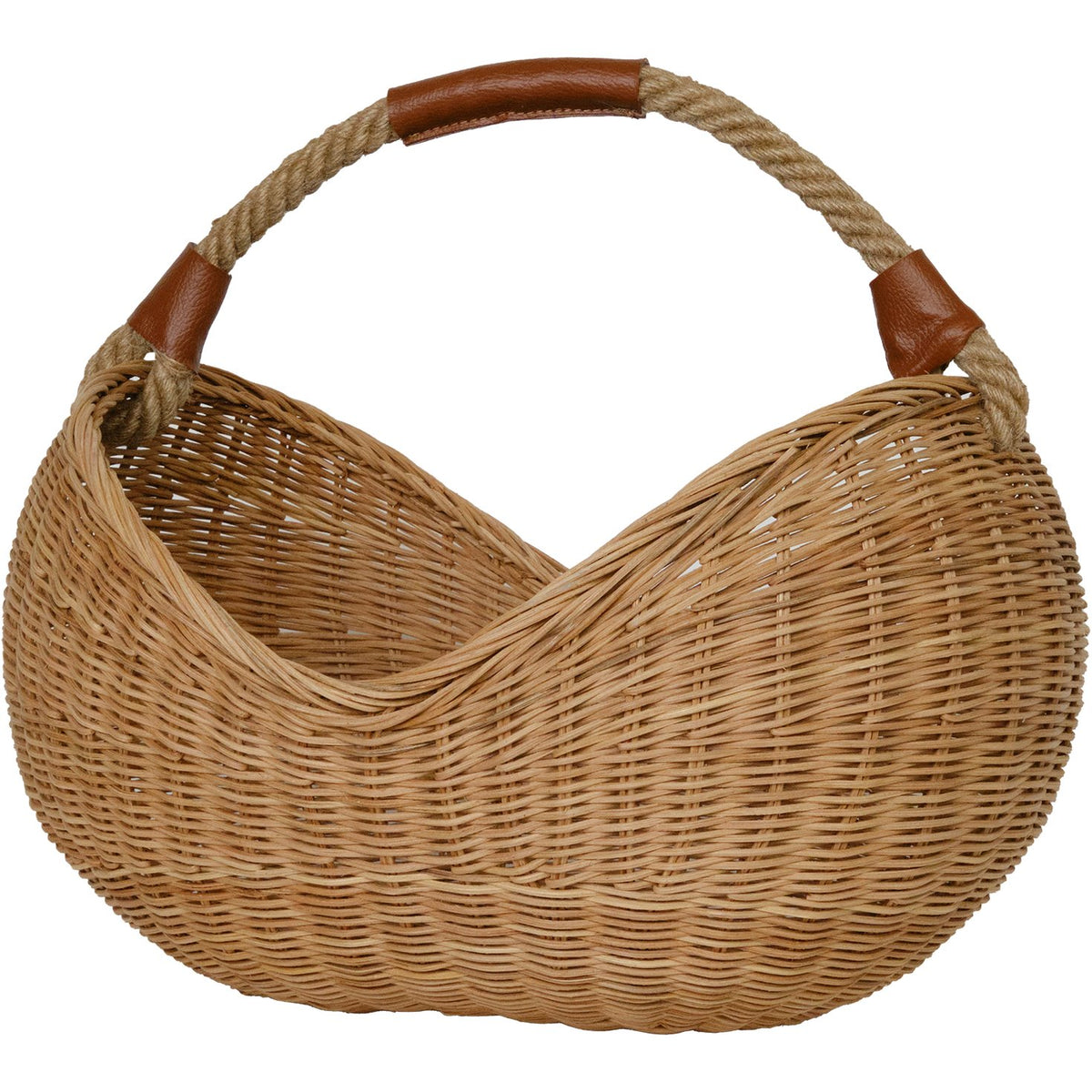 Rattan Half Moon Basket