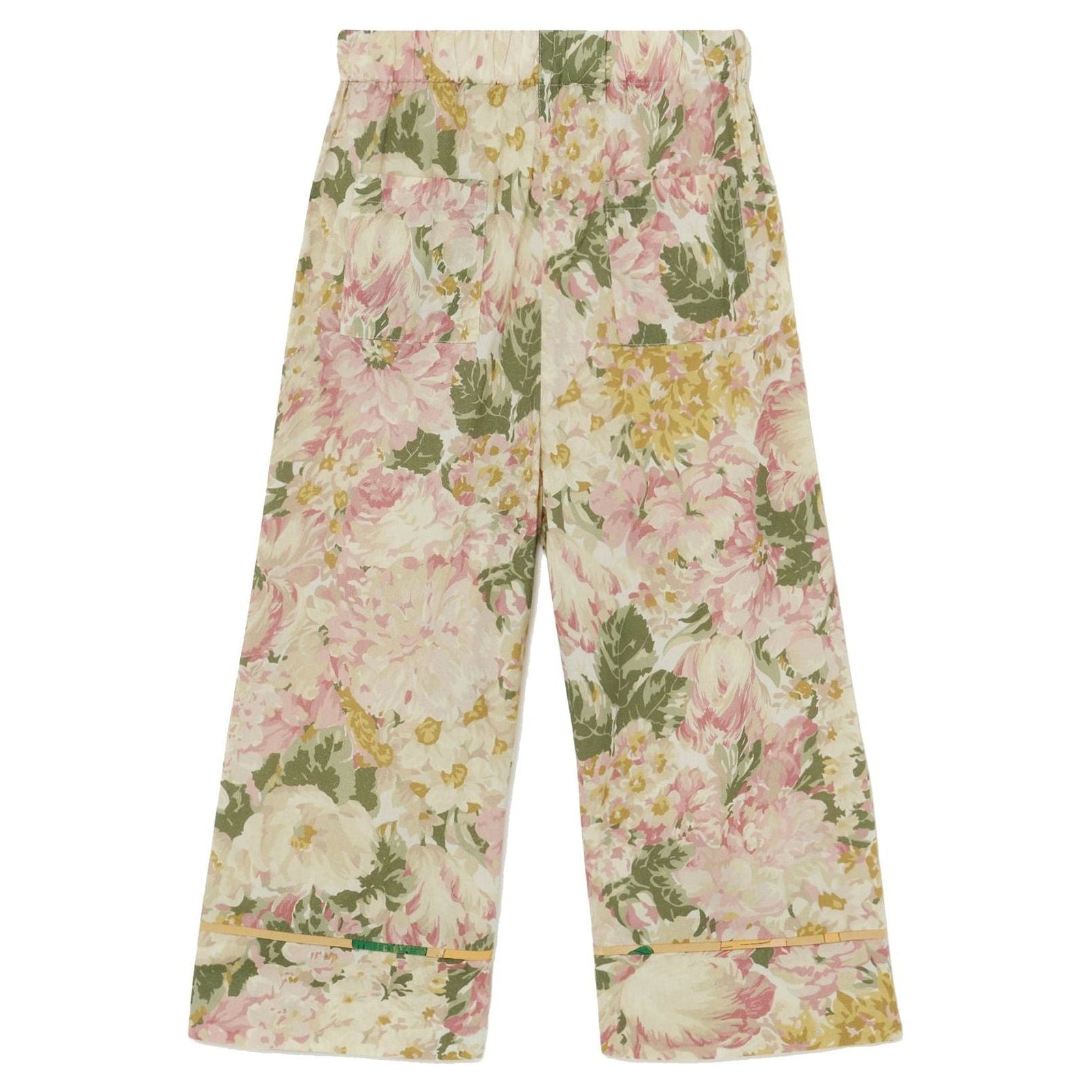 Flowers White Antelope Pants