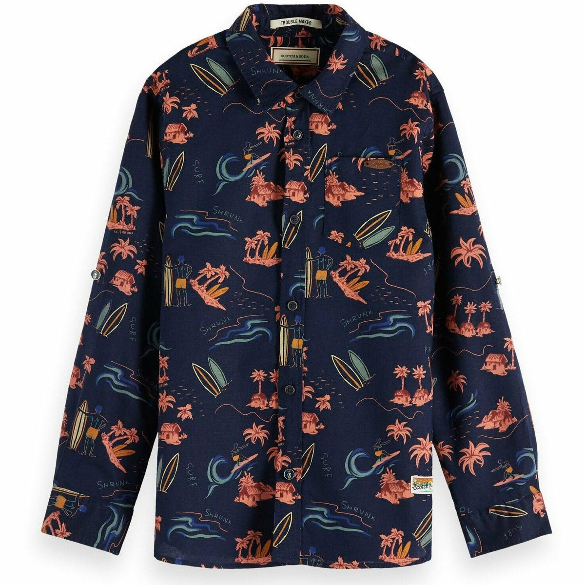 Cotton-Linen Shirt - Surf