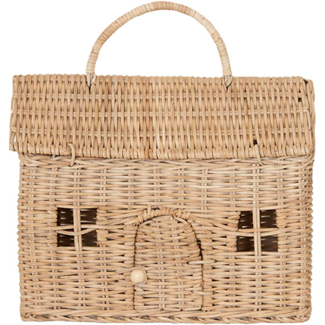 Rattan Casa Clutch - Straw