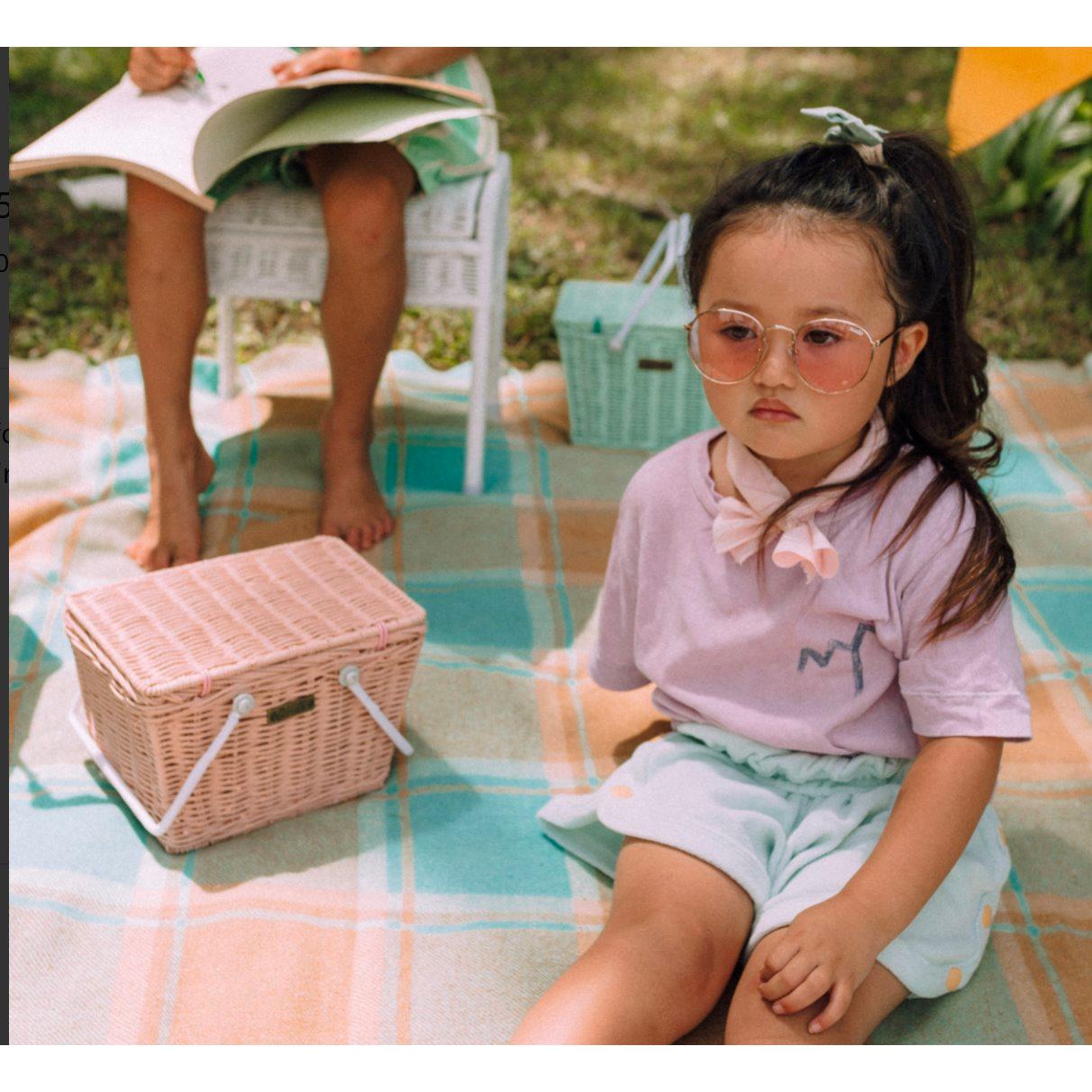 Piki Rattan Basket - Rose