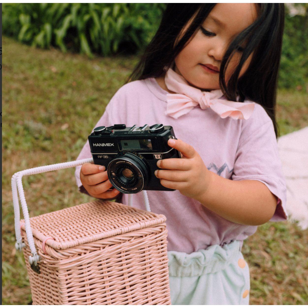 Piki Rattan Basket - Rose
