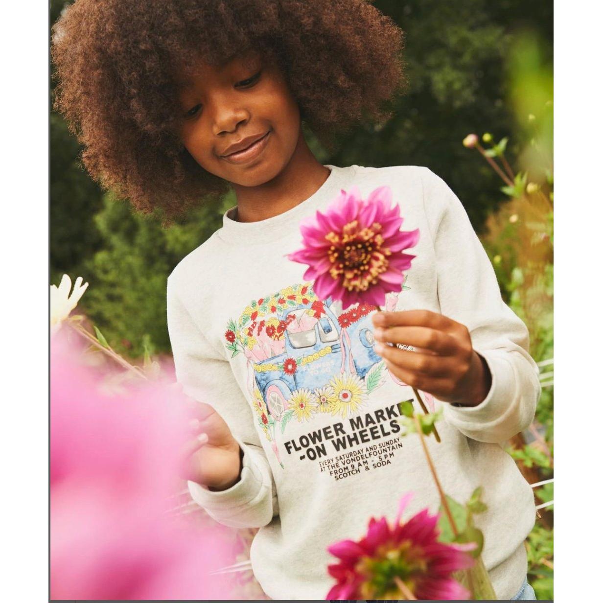 Regular Fit Organic Artwork Sweatshirt - Ecru Melange