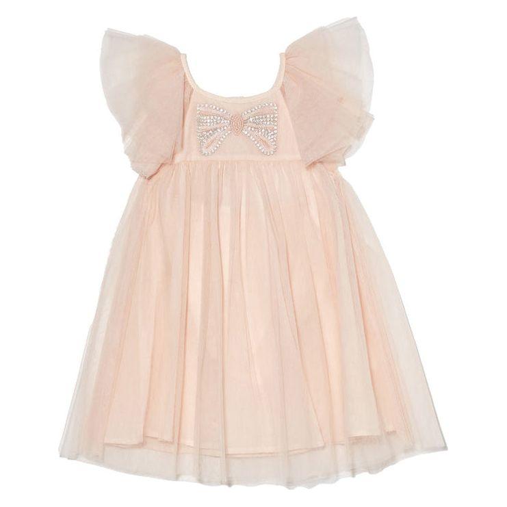 Bebe - Bowette Tulle Dress - Vanilla