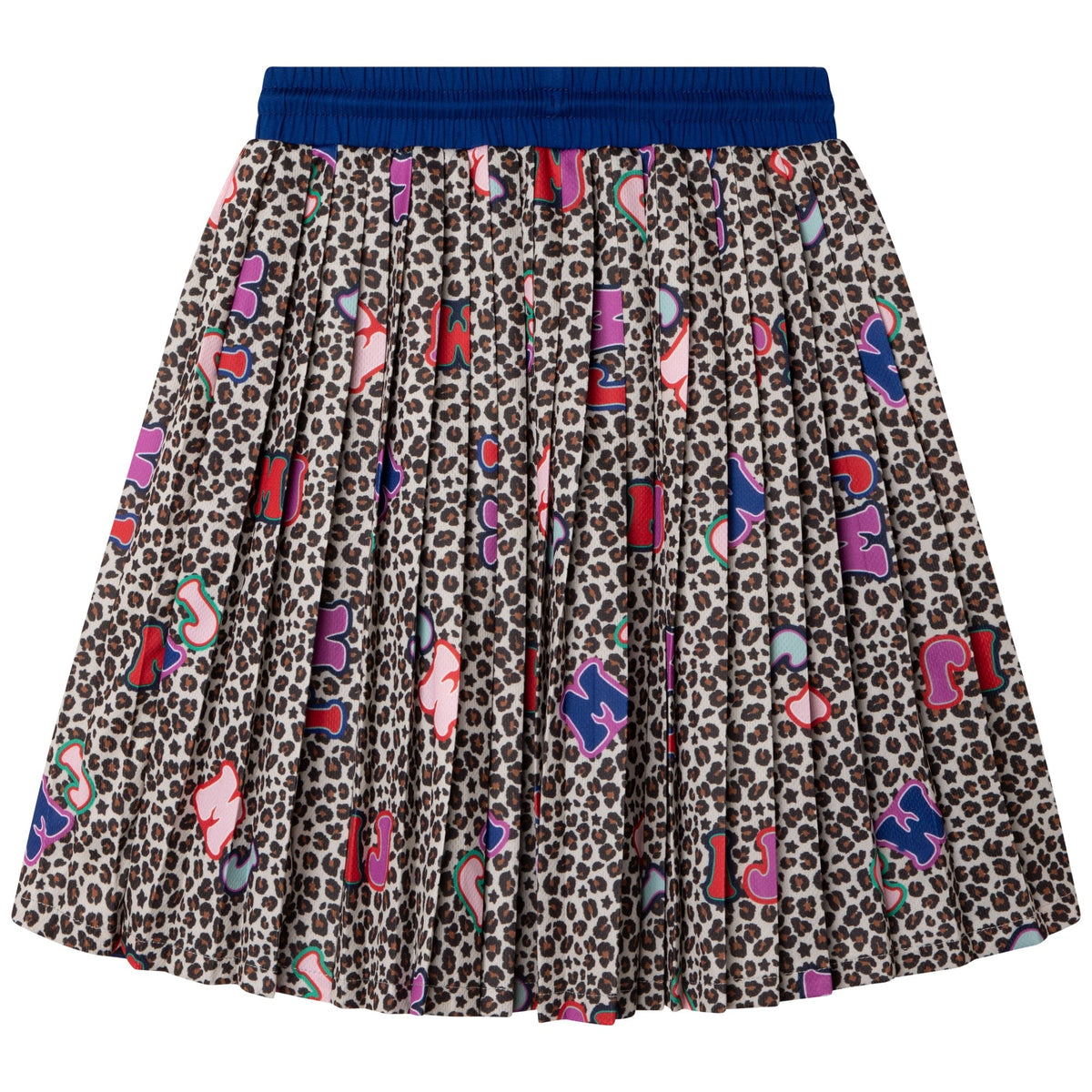 Pleated Printed Skirt - Stone Chocolate