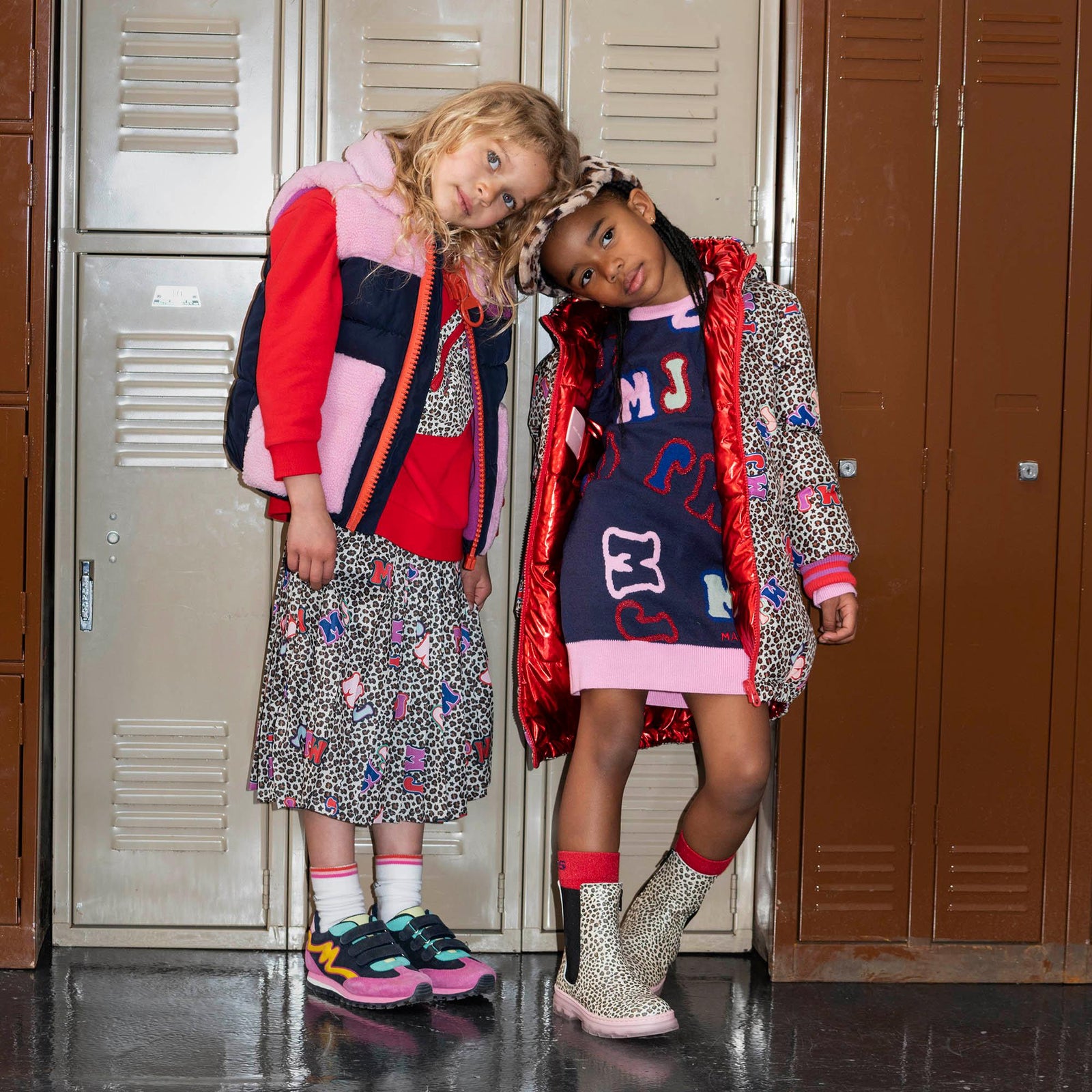 Pleated Printed Skirt - Stone Chocolate