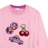 Sweatshirt With Badges - Pink