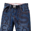 5-Pocket Printed Jeans - Denim Blue