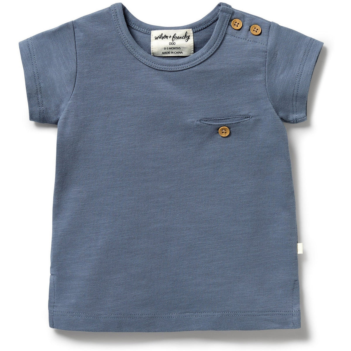 Organic Pocket Tee- Stone