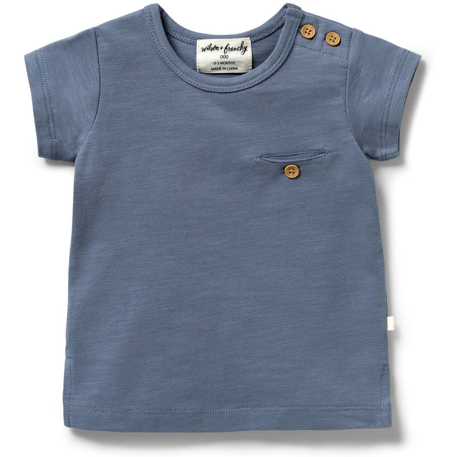 Organic Pocket Tee- Stone