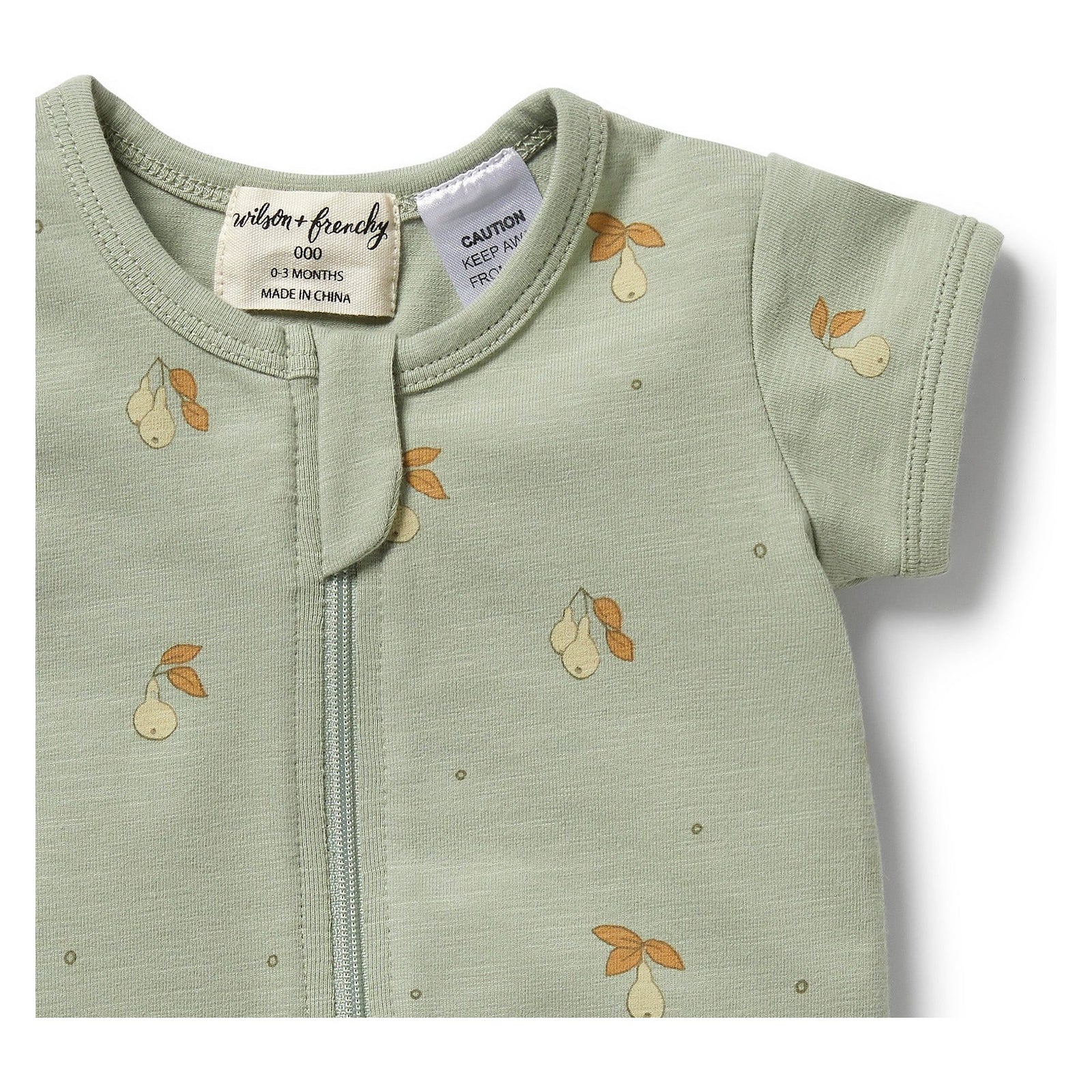 Organic Boyleg Zipsuit- Perfect Pears