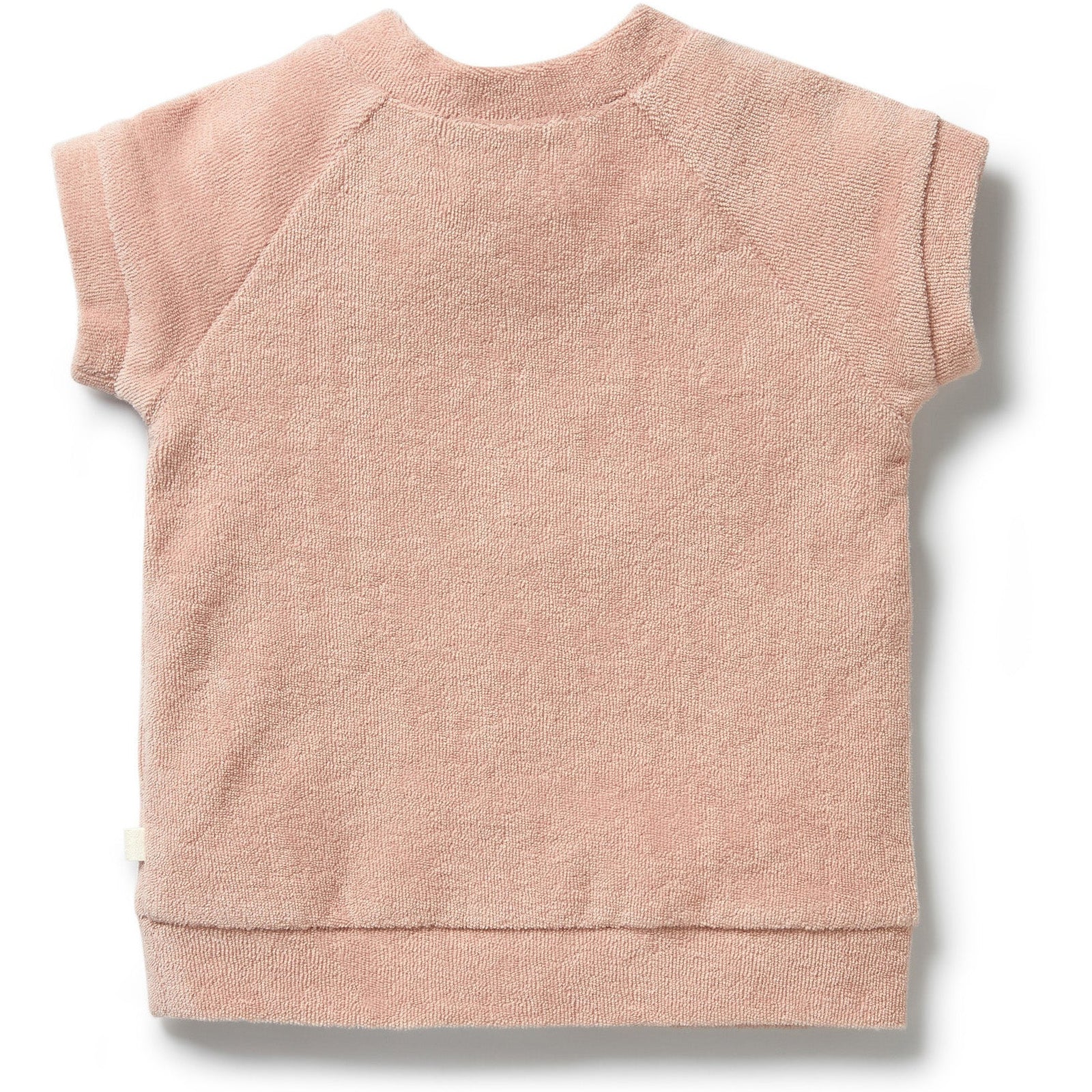 Organic Terry Short Sleeve Sweat- Rose