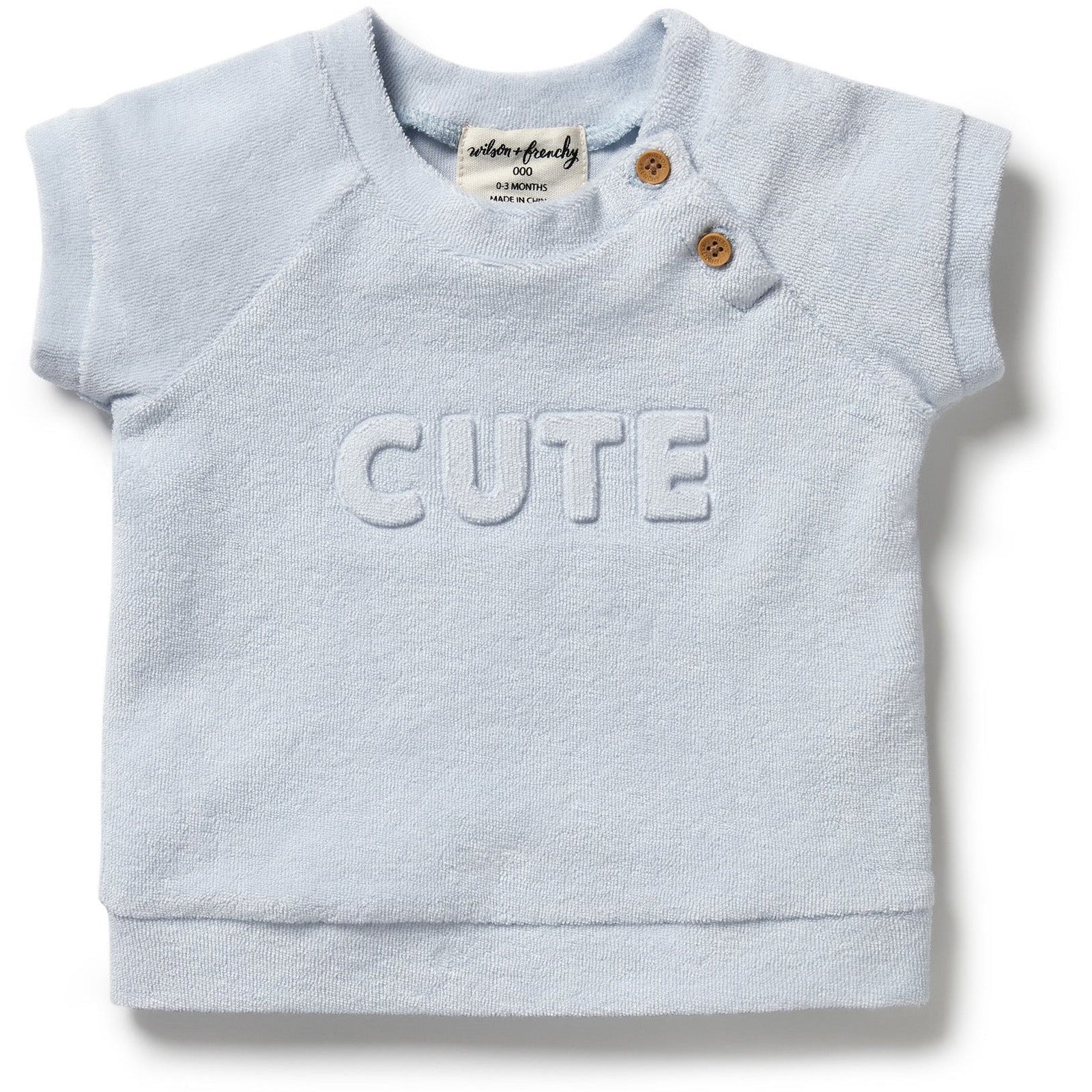 Organic Terry Short Sleeve Sweat- Dawn
