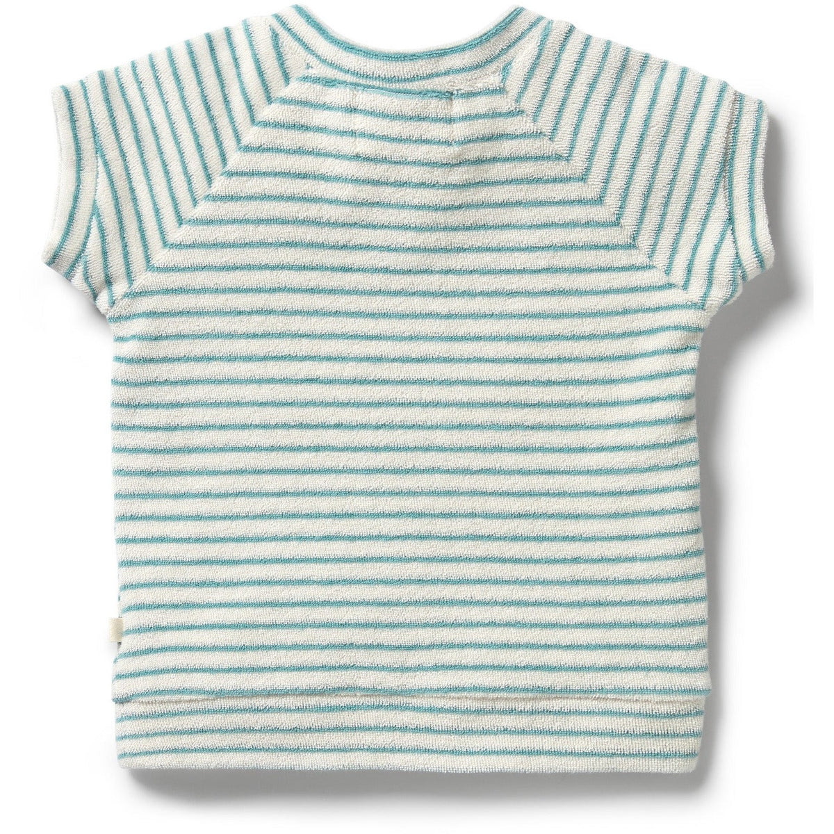 Organic Terry Short Sleeve Sweat- Mineral Blue Stripe