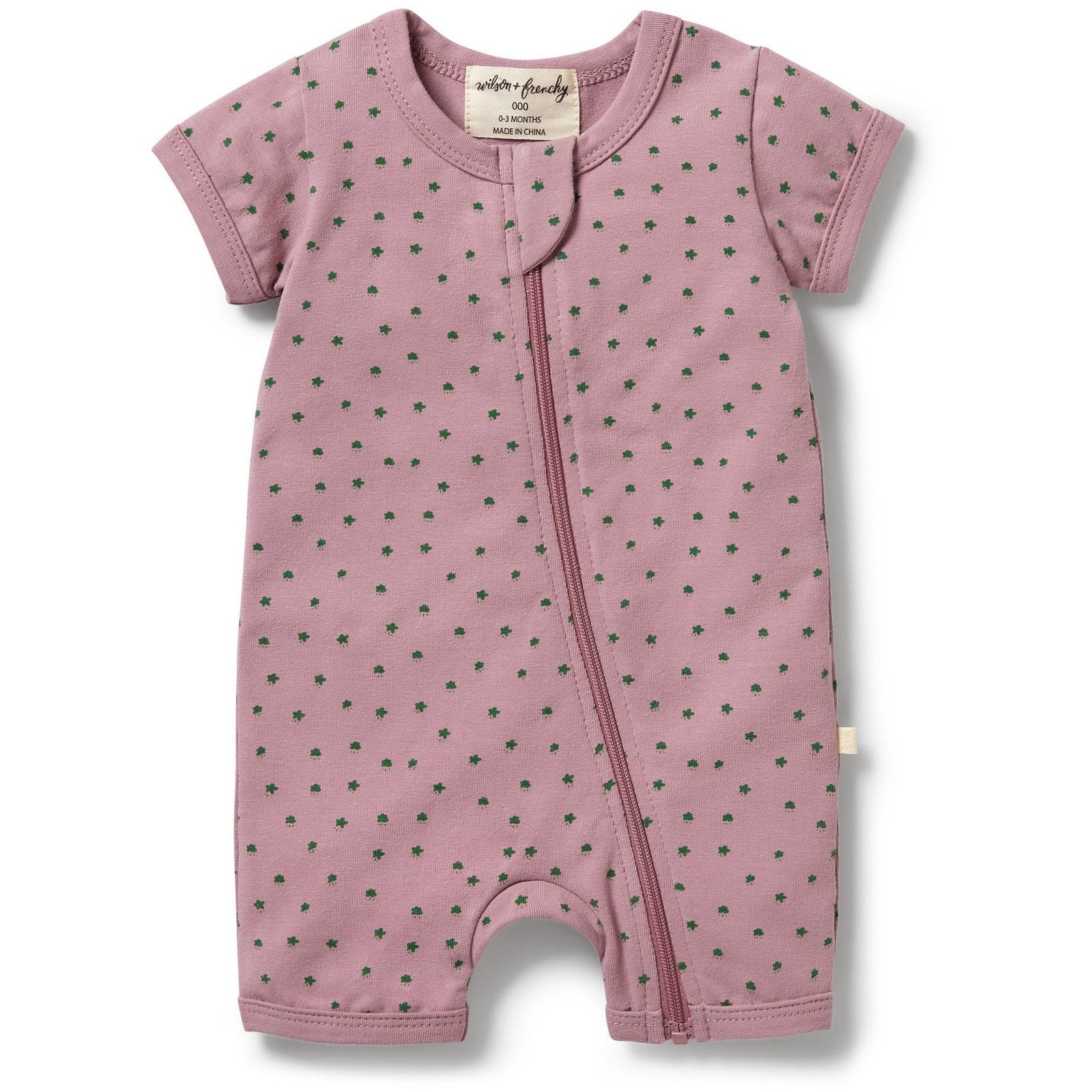 Organic Boyleg Zipsuit- Little Clover