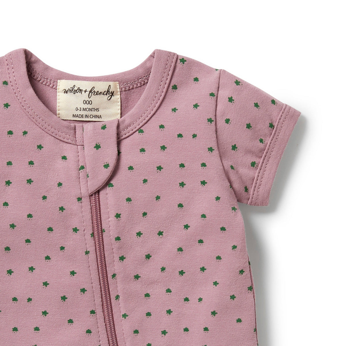 Organic Boyleg Zipsuit- Little Clover