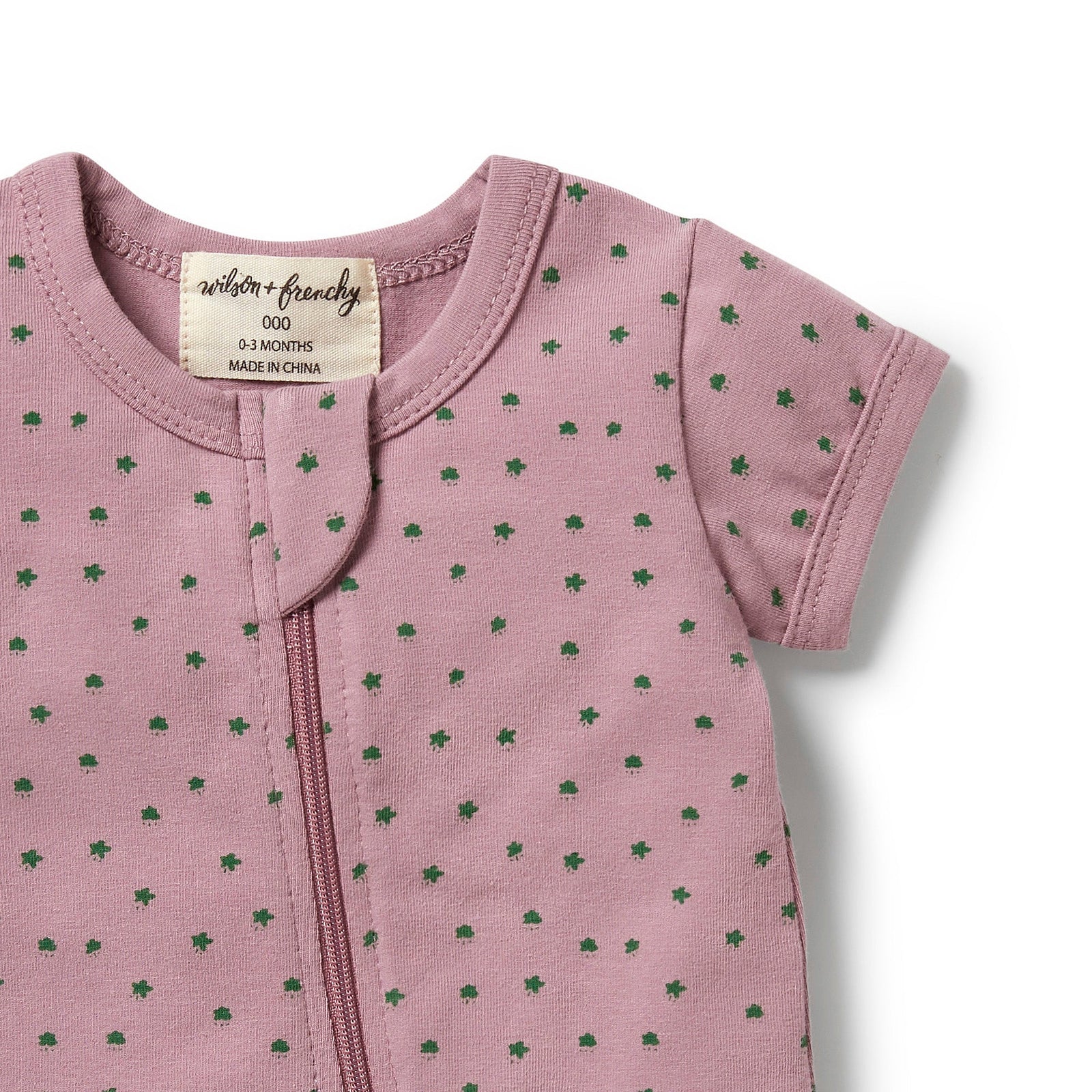 Organic Boyleg Zipsuit- Little Clover