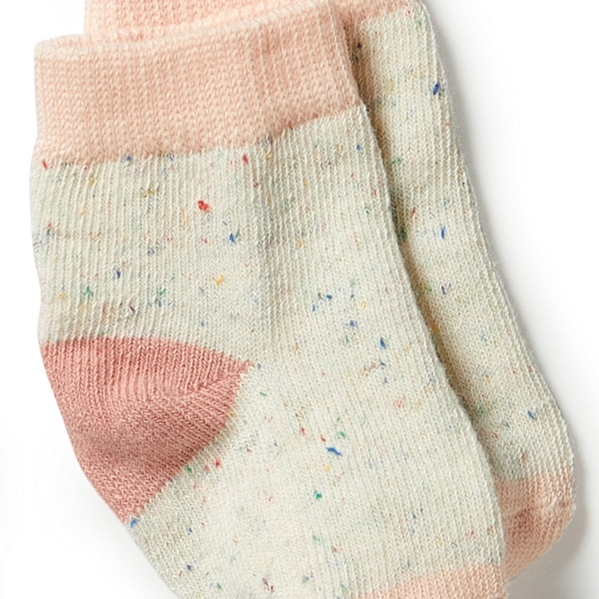 Organic 3 Pack Baby Socks - Peach / Shell / Oatmeal