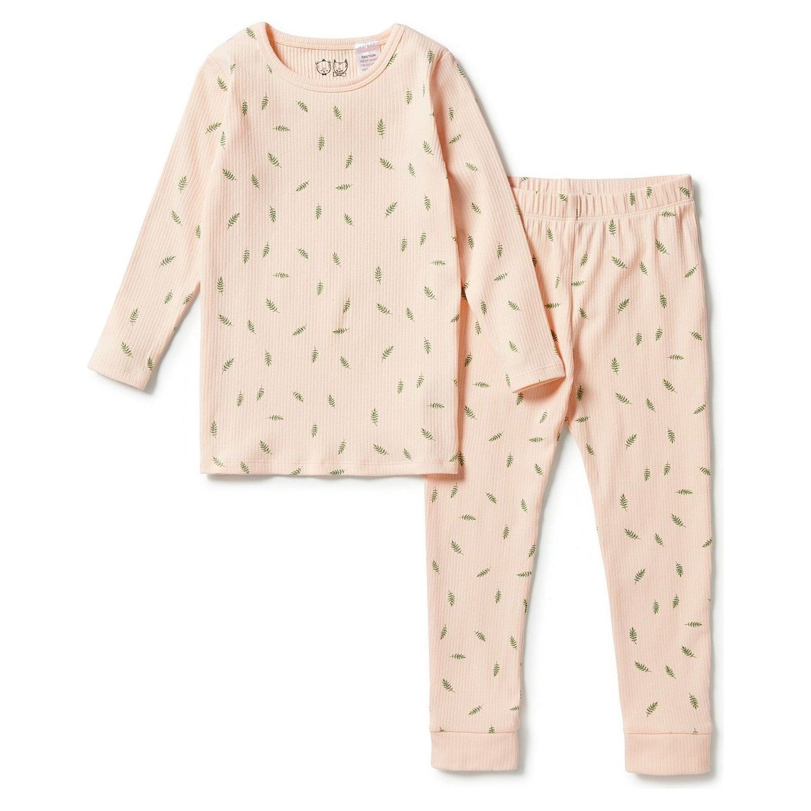 Falling Leaf - Organic Rib Long Sleeve Pyjamas