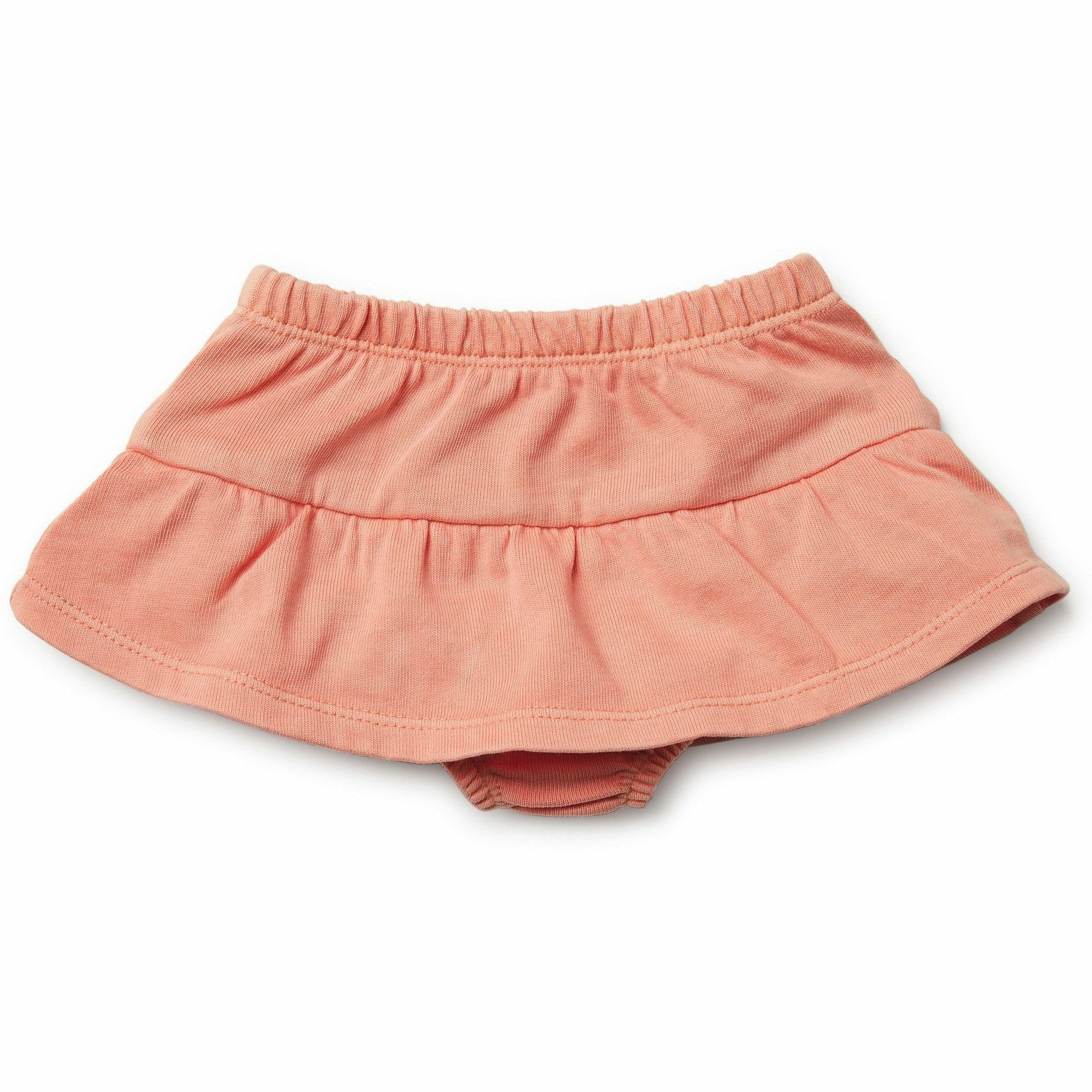 Peach Pearl Nappy Pant With Ruffle