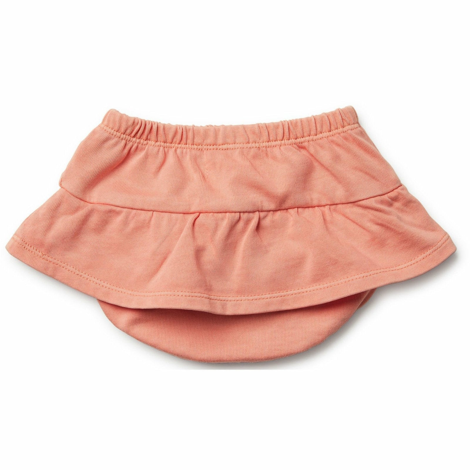 Peach Pearl Nappy Pant With Ruffle