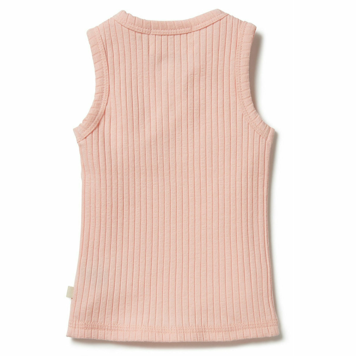 Organic Rib Singlet - Blush