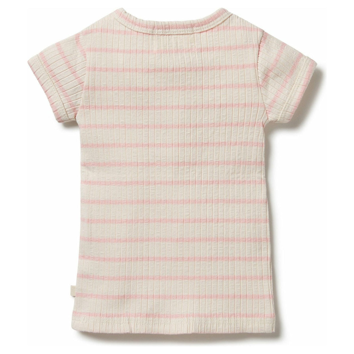 Organic Stripe Rib Top - Pink Lemonade