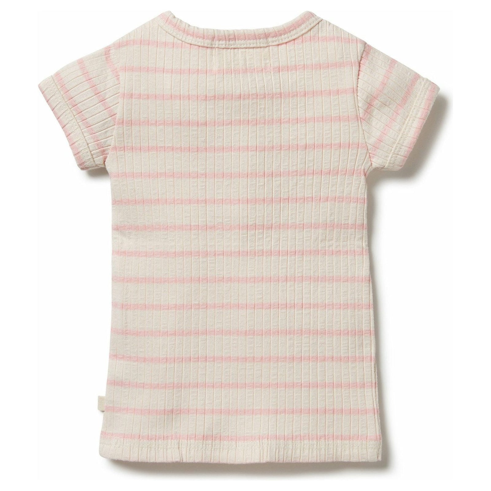 Organic Stripe Rib Top - Pink Lemonade
