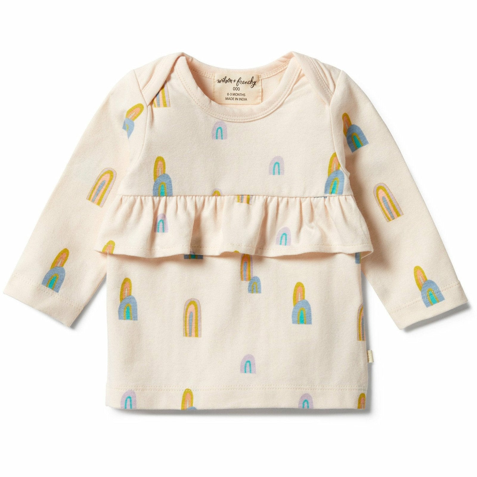 Organic Ruffle Top - Rainbow Mountains