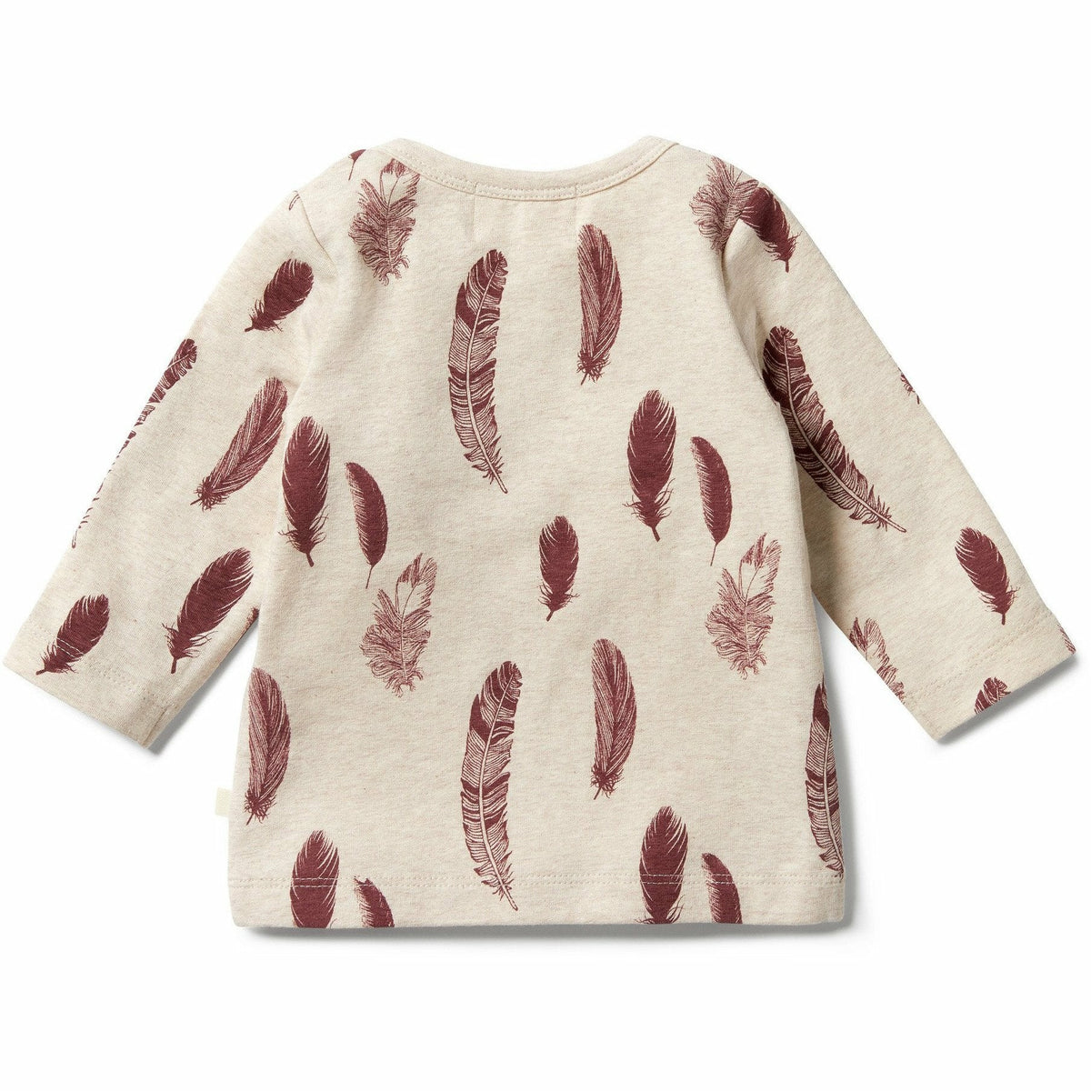Organic Ruffle Top - Falling Feathers
