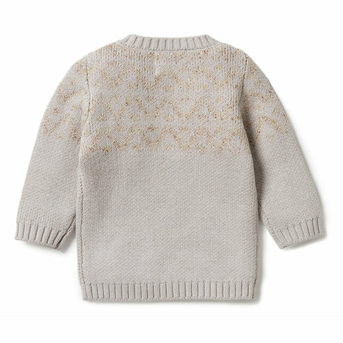Knitted Fair Isle Jumper - Nimbus Cloud