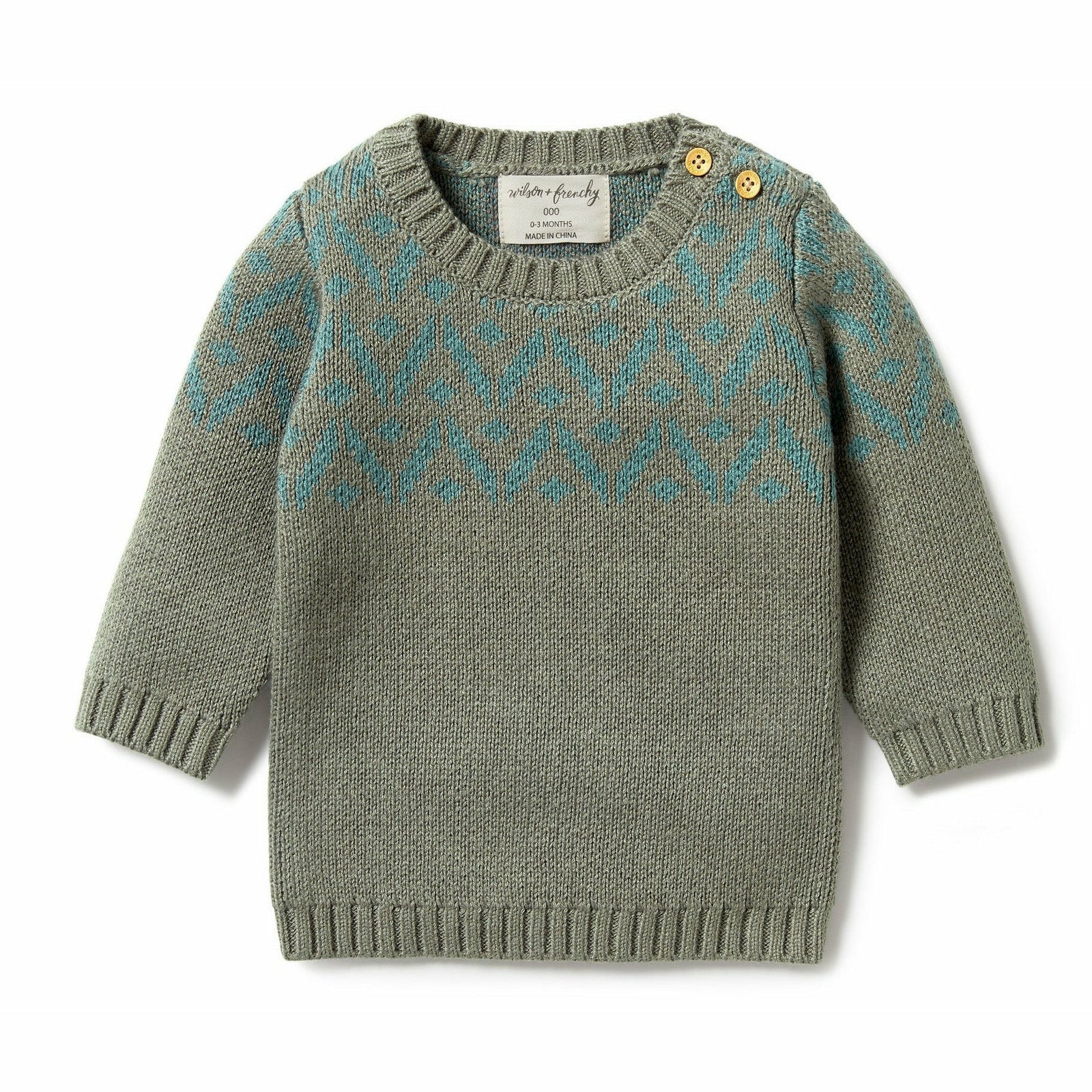 Knitted Fair Isle Jumper - Shadow