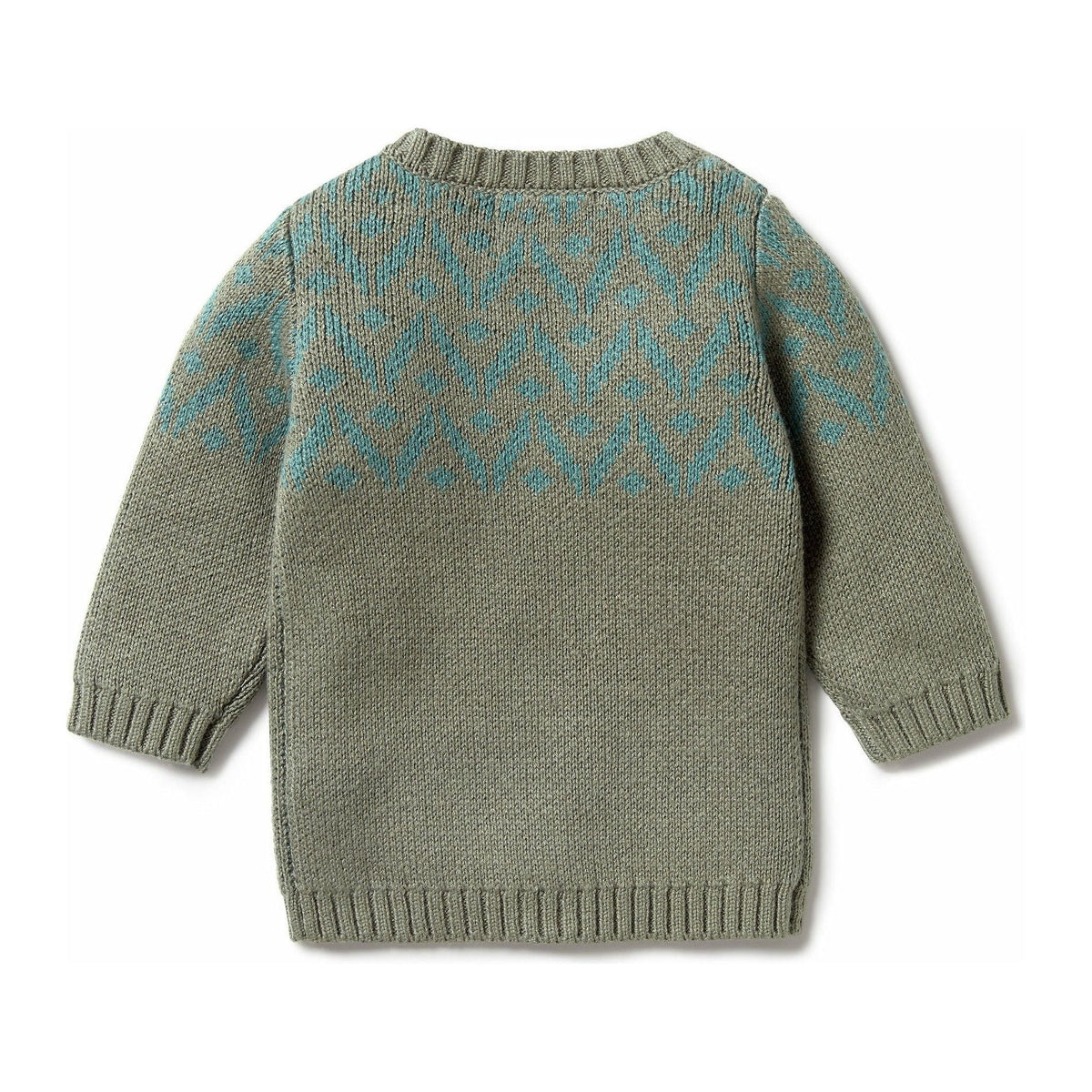 Knitted Fair Isle Jumper - Shadow