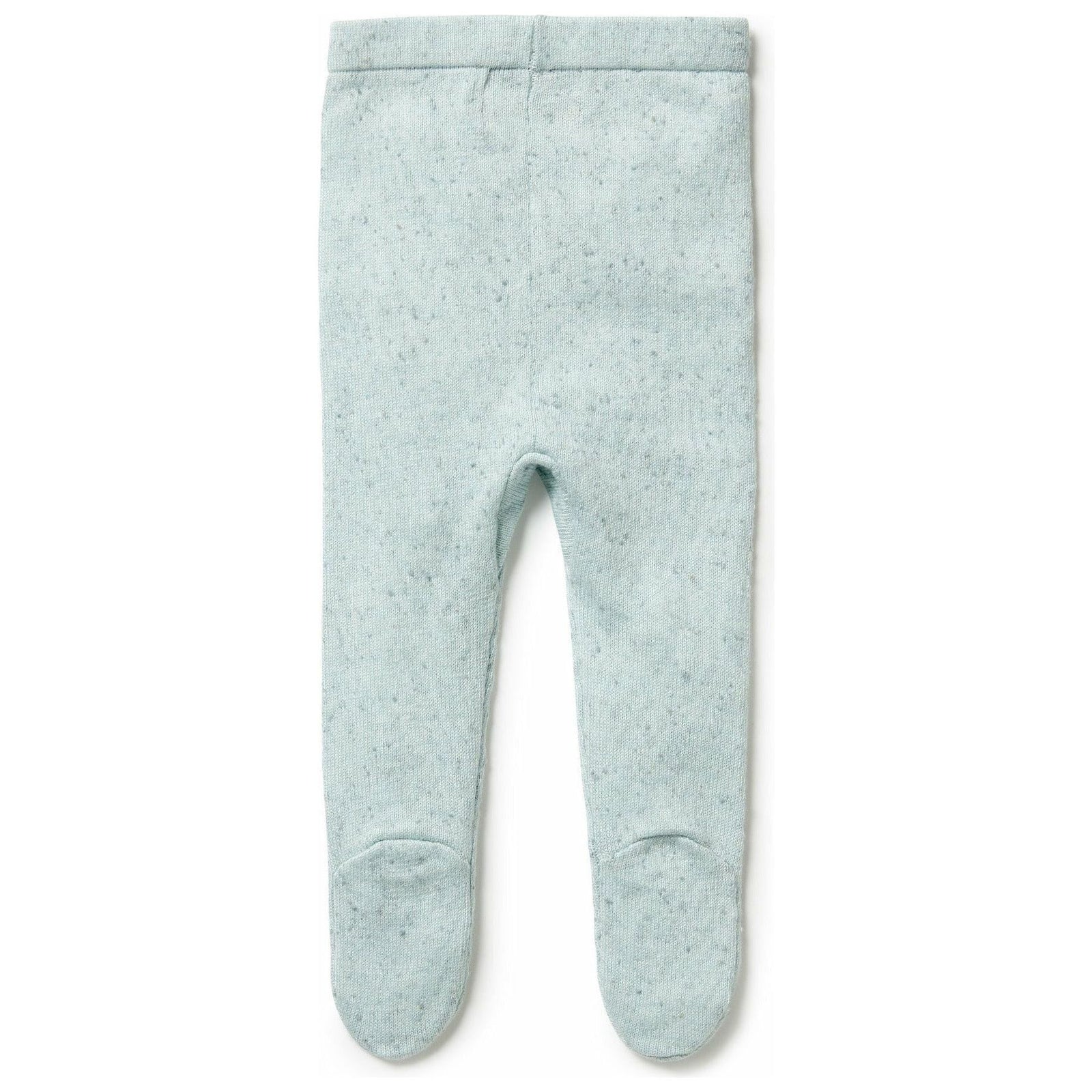 Knitted Legging with Feet - Mint Fleck