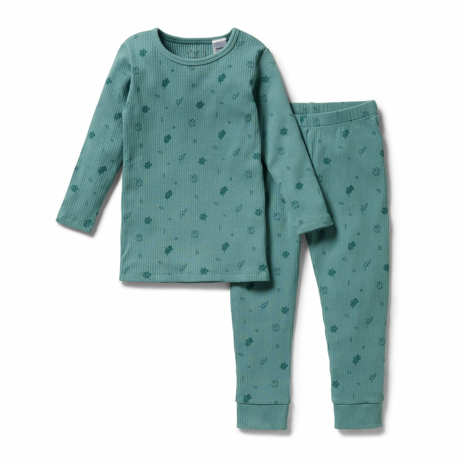 Organic Rib Long Sleeve Pyjamas - Little Leaf