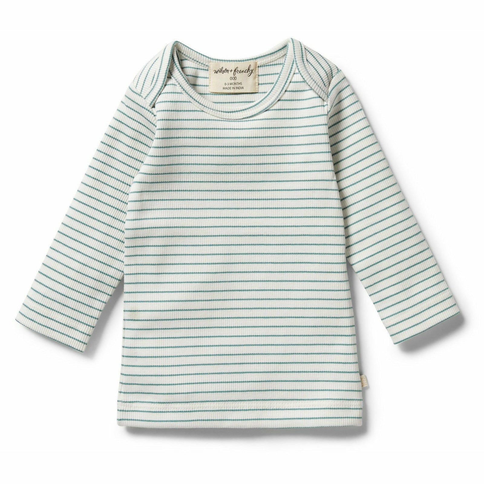 Organic Stripe Rib Top - Arctic