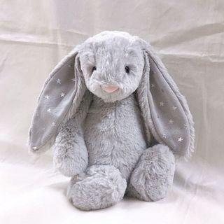 Bashful Shimmer Bunny Medium Grey