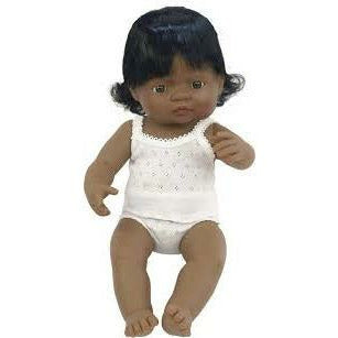 Anatomically Correct Baby Doll Hispanic Girl 38 Cm