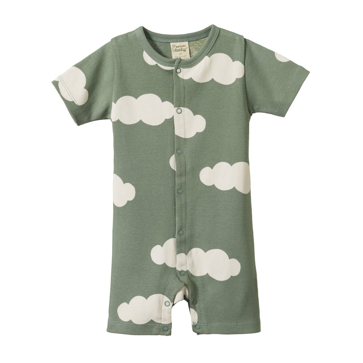 Summer Sleepy Suit - Lily Pad Cloud Print